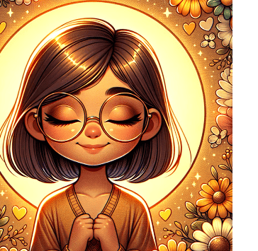  Rosto de uma pessoa com um sorriso sereno e olhos fechados, respirando calmamente e demonstrando o 