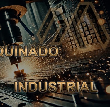 Maquina CNC cortando metal