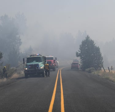 Engines at work on the Cram Fire photo from inciweb