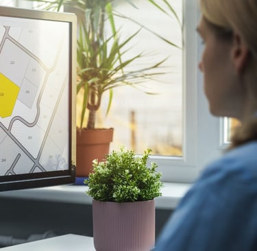 man looking at a map