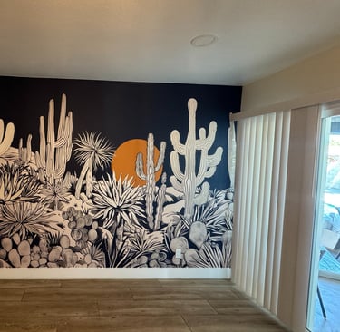 Wallpaper installation project in Gilbert, AZ
