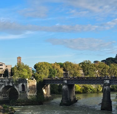 Foto tirada na Ilha Tiberina, em Roma