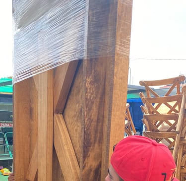 TABLON DE MADERA RECTANGULAR MODELO COLIFORNIA