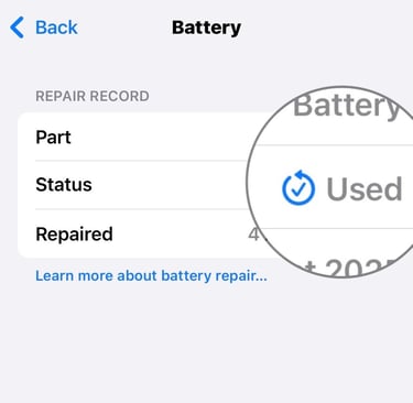 used battery-iOS