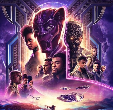 the poster for the new black panther - print of the movie black panther