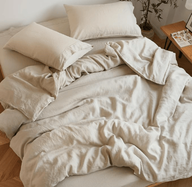 SIJO stone washed organic French linen sheet set