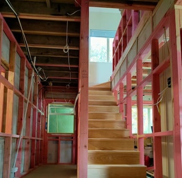 Matakana basement extension CHR builders stairs before