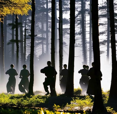 Taïchi chuan dans la brume
