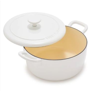 GreenPan enameled cast iron Dutch oven with non‑toxic PFAS‑free enamel