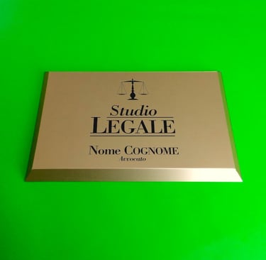 targa studio legale in ottone scatolato