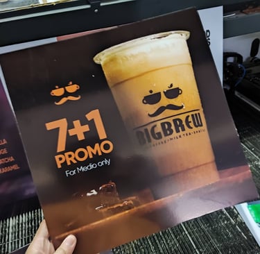 Sintra board promo sticker for DIGBREW 7+1 coffee offer.