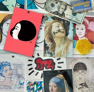 retrato de Tomo Iida con sus postales a fondo