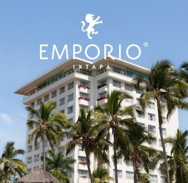 Fachada hotel emporio ixtapa - paquetes todo incluido a ixtapa