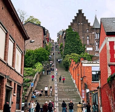 Les escaliers de la Montagne du Bueren à Liège