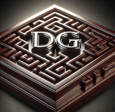 A maze with 'DG' at the center, symbolizing the path to expertise and business results..