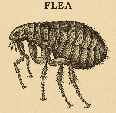 Image of a flea which Treat Pest Control Service takes care of