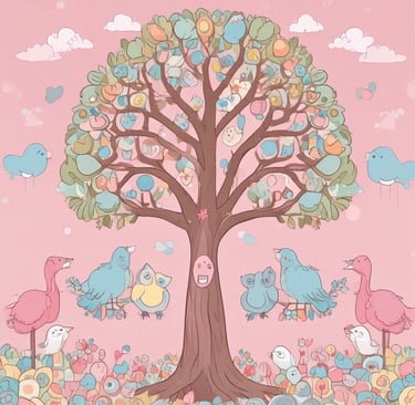 A cozy corner of the shop filled with pastel-colored plush toys and handmade accessories.