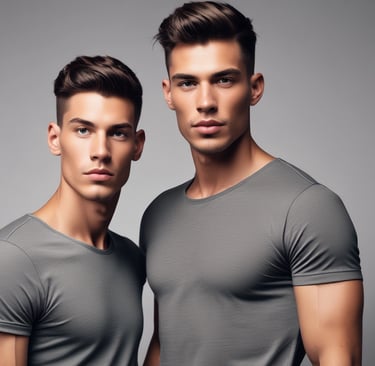 Vibrant hair color transformation with warm highlights glowing under salon lights.