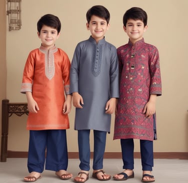 A smart casual outfit for men displayed on a mannequin, featuring a crisp kurta paired with comfortable trousers.