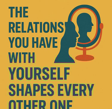 a poster with a man's profile in the middle of a poster