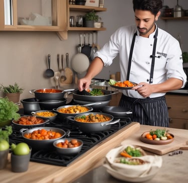a chef in a chef's hat and chef's hat