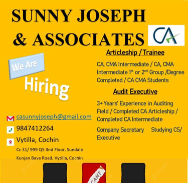 best CA firm in kochi for articleship chartered accountants