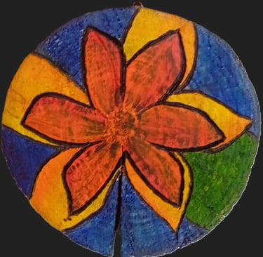 Aspen Flower (wood, oil) Kylee Nicole