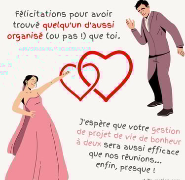 message pour carte mariage collegue humour