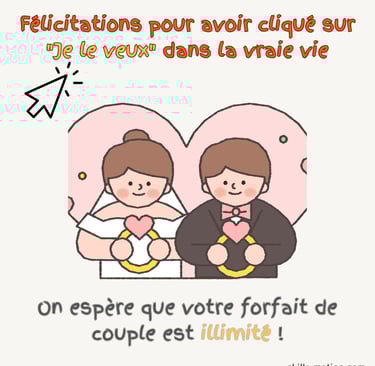 phrase carte felicitation mariage humour