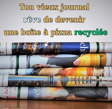slogan drole affiche de tri selectif de papier