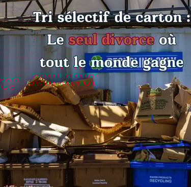slogan drole affiche recyclage carton