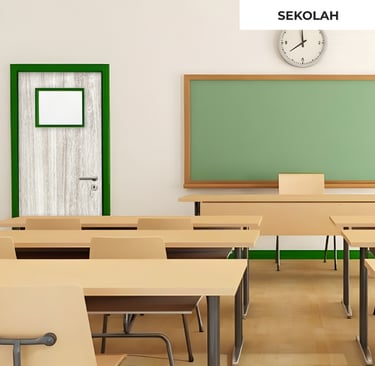 Pintu SWP lapisan PVC Sheet untuk proyek sekolah