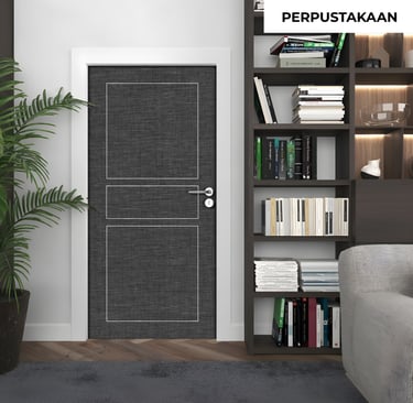 Pintu SWP lapisan PVC Sheet untuk perpustakaan