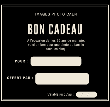 Carte cadeau de notre magasin