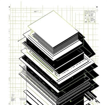 Graphic visual representing structure and clarity in Pinterest SEO.