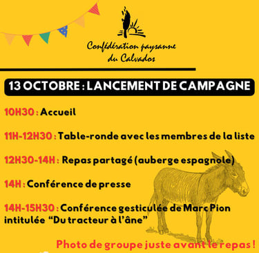 a poster for a campaign with a donkey