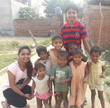 a group of children posing for a picture