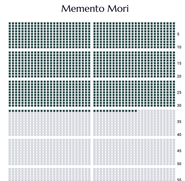 memento mori memento vivere calendar 