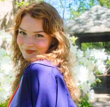 dreamy 2026 senior portrait of mary washington graduate at maymont park, rva