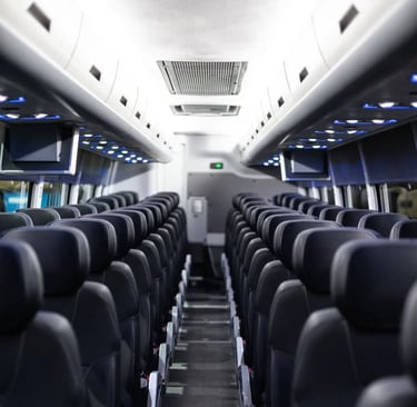 volvo luxury bus interior for premium travel experience in Delhi