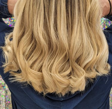 medium blonde curls