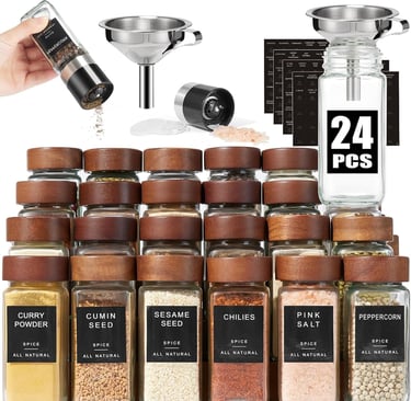 Spice Jars with Pepper Grinder