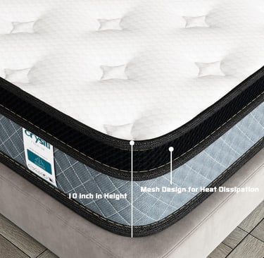 a mattress topper with a mattress and a mattress