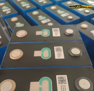 detail of LiFePO4 prismatic battery cells