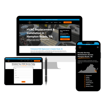 hvac company website design