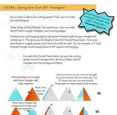 Using Die-Cut 60 triangles for HTTs