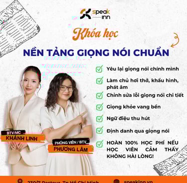 Khoá học nói chuẩn, chỉnh giọng chỉnh ngọng tp HCM