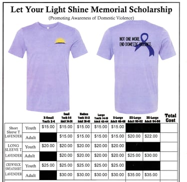 a flyer for a memorial scholarship program