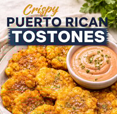 Puerto Rican Tostones with mayo-ketchup