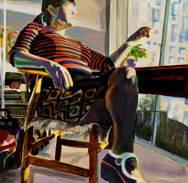 Sweater 1, 36" x 48" Acrylic on canvas, 2021